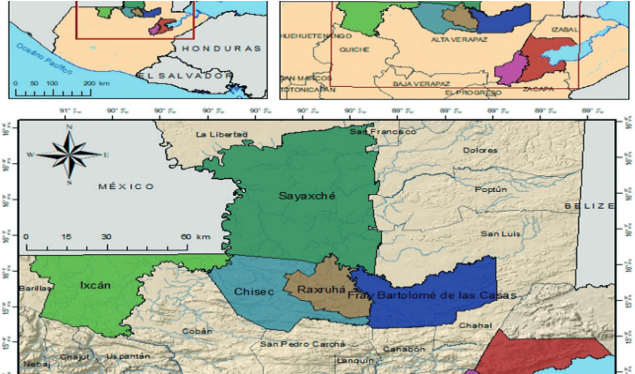 Mapa 1. Municipios de las Tierras Bajas del Norte