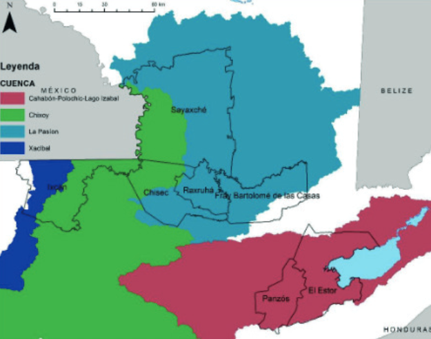 Mapa 2. Cuencas del área de estudio