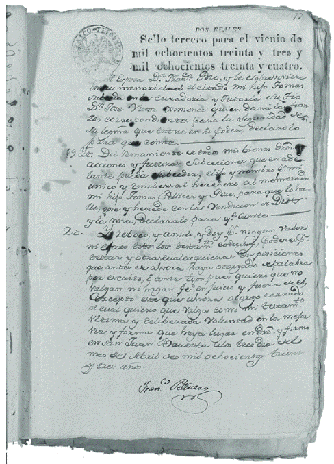 Testamento foja 6